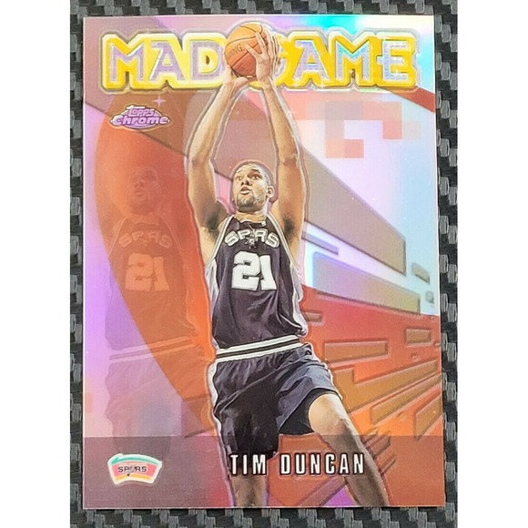 2001-02 TOPPS CHROME‎ TIM DUNCAN MAD GAME REFRACTOR SAN ANTONIO SPURS